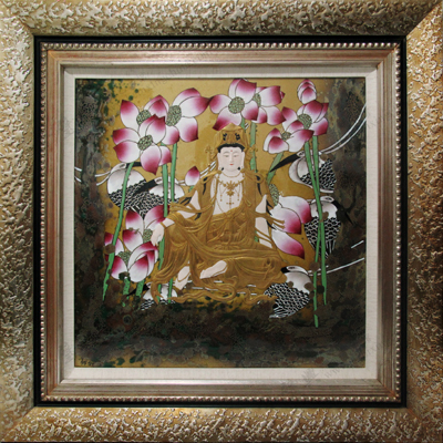 宁钢,《坐莲观音》